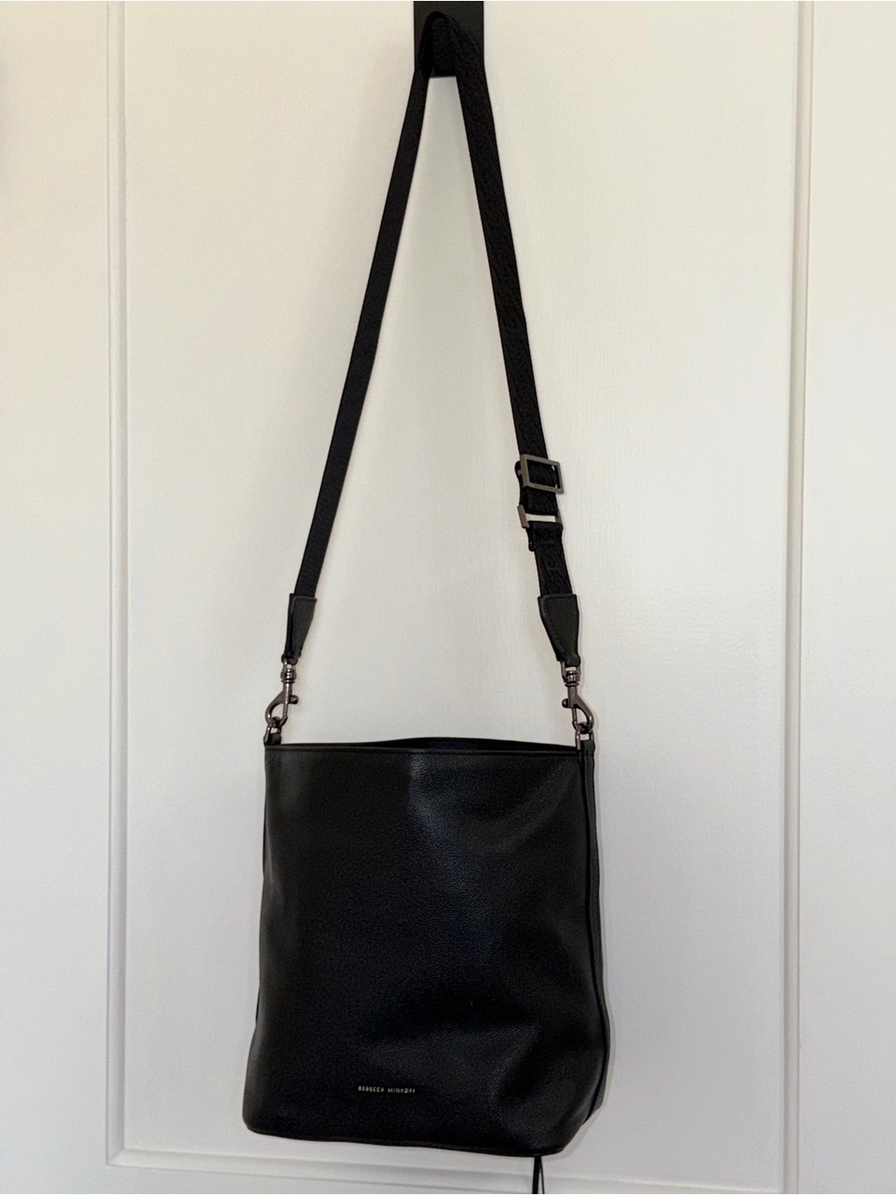 Rebecca Minkoff Black Pebbled Leather Crossbody Bag